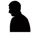 a man head silhouette vector Royalty Free Stock Photo
