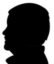 A man head silhouette vector Royalty Free Stock Photo