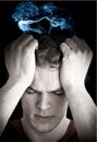 Man with headache Royalty Free Stock Photo