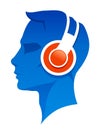 Man with headphones Royalty Free Stock Photo