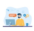 Man with headset