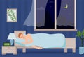 Man Healthy Sleeping Composition