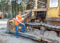 Man in helmet driver Royalty Free Stock Photo