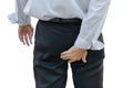 Man with hemorrhoids Royalty Free Stock Photo