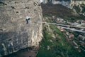 Man on high line