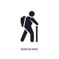 man in hike isolated icon. simple element illustration from humans concept icons. man in hike editable logo sign symbol design on