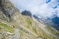 Along a footpath descending from Balcon de Pineta Royalty Free Stock Photo