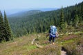 Man Hiking With Backpack