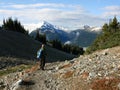 Man Hiking in Garibaldi Provincial Park Royalty Free Stock Photo