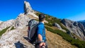 Hochschwab - A man taking a selfie while hiking in Alps