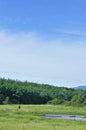 Man hiking at Huai Kha Khaeng Wildlife Sanctuary, Thailand