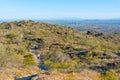 Man Hiking Mountain Trail