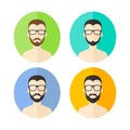 Man hipster avatar user picture cartoon character