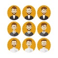 Man hipster avatar user picture cartoon character