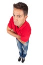 Man with his arms crossed and looking upset Royalty Free Stock Photo