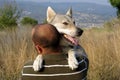 Man with his dog