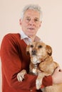 Man with his dog Royalty Free Stock Photo