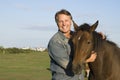 Man with his horse Royalty Free Stock Photo