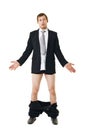 Man with his pants down Royalty Free Stock Photo