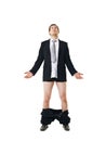 Man with his pants down Royalty Free Stock Photo
