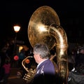 Detail picture of The traditional music parade at the National Holiday of the Swiss