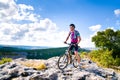 Man with hismuontain-bike