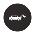 man hit by a car icon in badge style. One of Death collection icon can be used for UI, UX Royalty Free Stock Photo