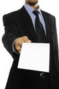 Man Hold Blank Envelope Royalty Free Stock Photo