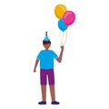 man holding balloons birthday celebration Royalty Free Stock Photo