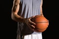 Man holding a basketball Royalty Free Stock Photo