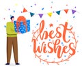 Best Wishes Birthday Celebration Greeting Card