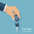 Man holding car keys