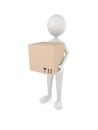Man holding cardboard box
