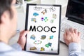 Mooc concept on a clipboard Royalty Free Stock Photo