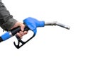 Man holding fuel pump Royalty Free Stock Photo