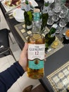 Glenlivet scotch bottle in a alcohol house party.