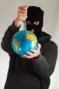 Man Holding a Globe Earth Royalty Free Stock Photo