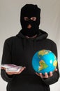 Man Holding a Globe Earth Royalty Free Stock Photo