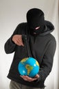 Man Holding a Globe Earth Royalty Free Stock Photo