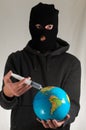 Man Holding a Globe Earth Royalty Free Stock Photo