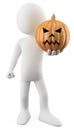 Man holding a Halloween Pumpkin Royalty Free Stock Photo