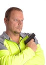 Man holding handgun Royalty Free Stock Photo