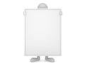 Man holding huge blank board