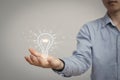 Light bulb, new ideas idea concept, intelligence Royalty Free Stock Photo