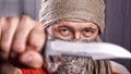 Man holding knife Royalty Free Stock Photo