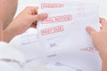 Man holding legal notices Royalty Free Stock Photo