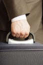 Man holding luggage Royalty Free Stock Photo