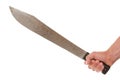 Man holding a machete Royalty Free Stock Photo