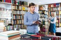 Man holding open book Royalty Free Stock Photo