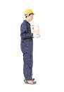 Man holding paper box Royalty Free Stock Photo